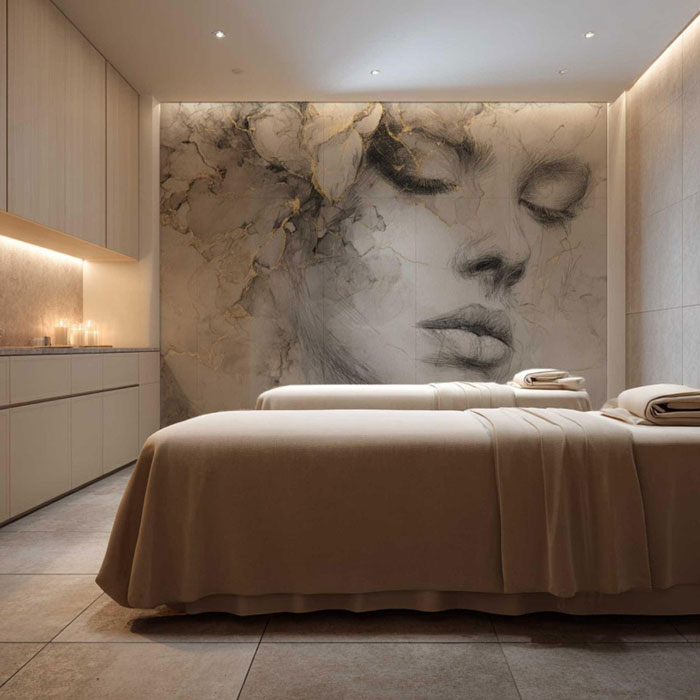 Mẫu vẽ tranh tường Spa, Nail đẹp