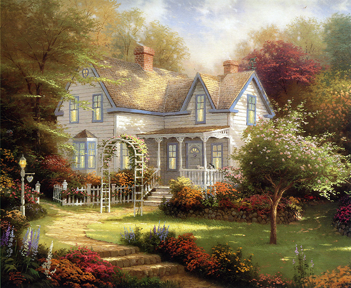 Top 50 mẫu tranh vẽ phong cảnh ngôi nhà đẹp nhất