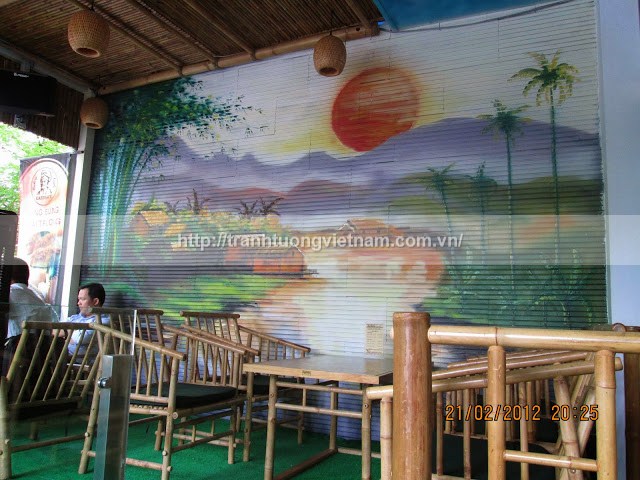tranh tường quán bar quán, cafe trà sữa, karaoke không còn xa lạ.Tranh tường mới du nhập vào việt nam nhưng nó đã và đang phát triển mạnh mẽ