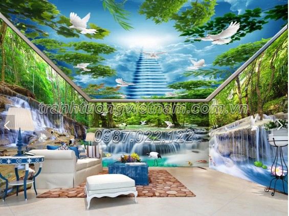 Vẽ tranh tường 3D phong cảnh đẹp nhất tại Hà Nội - Vẽ tranh tường 3D đẹp  giá rẻ nhất tại Hà Nội | Thi công trọn gói