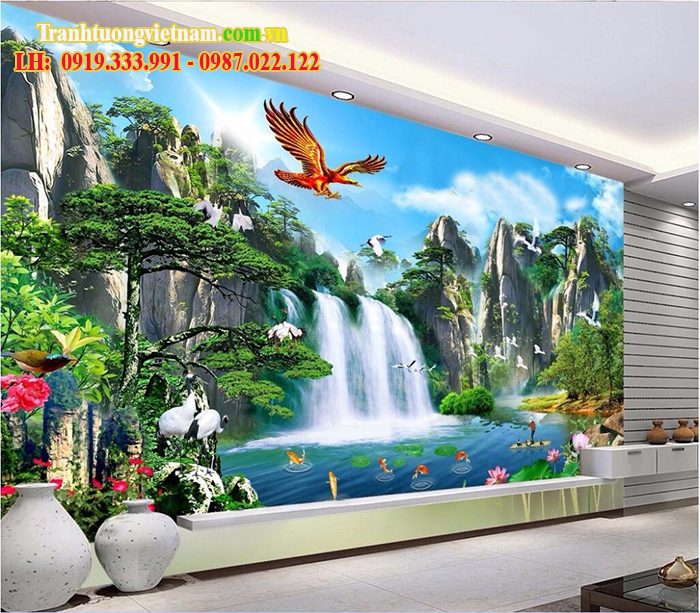 Vẽ tranh tường 3D phong cảnh đẹp nhất tại Hà Nội - Vẽ tranh tường 3D đẹp  giá rẻ nhất tại Hà Nội | Thi công trọn gói