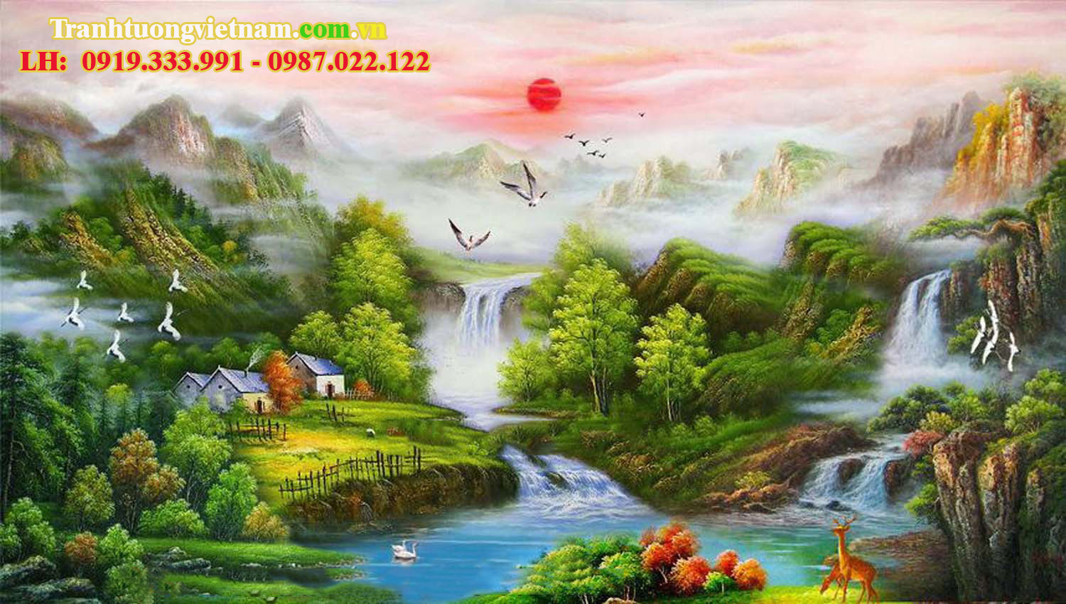 Vẽ tranh tường phong cảnh tại Hưng Yên