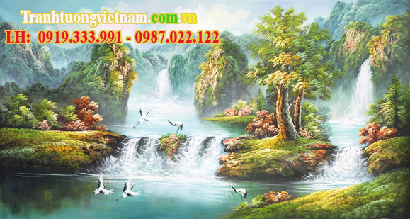 Vẽ tranh tường phong cảnh thiên nhiên ở Hà Nội