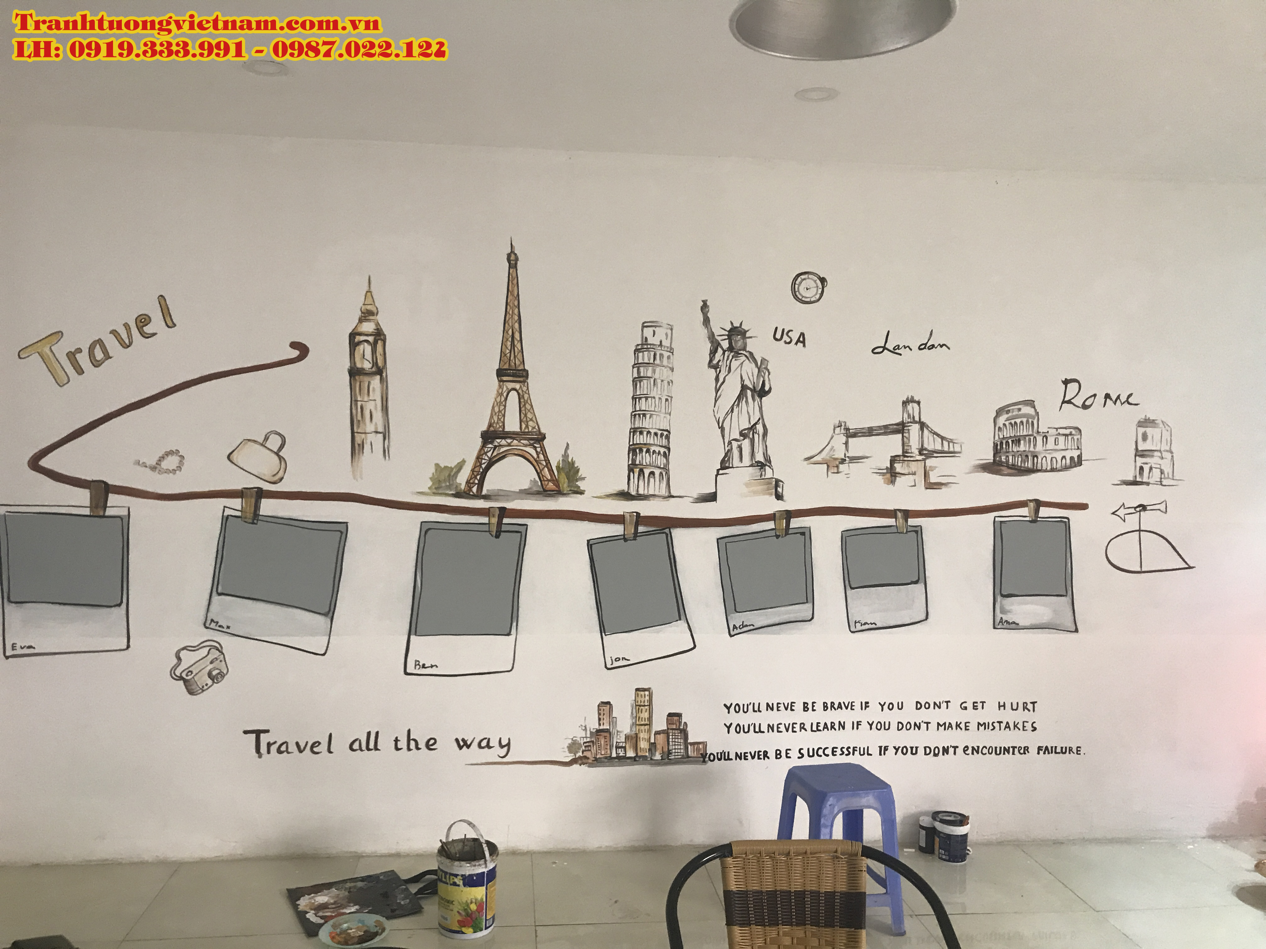 Vẽ tranh tường quán Cafe tại TP HCM