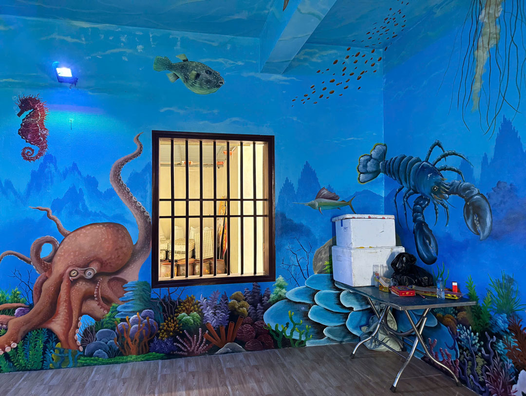 Vẽ tranh tường 3D